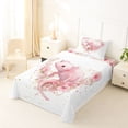 thumbnail image 5 of Erosebridal Pink Cute Axolotl Twin Sheet Sets,Rustic Flowers Blossom Bedding For Girl Kids 3 Pieces, 5 of 6