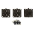 thumbnail image 1 of (3 PACK) Oil Rubbed Bronze 4" Door Hinges 1/4" Radius, 1 of 1