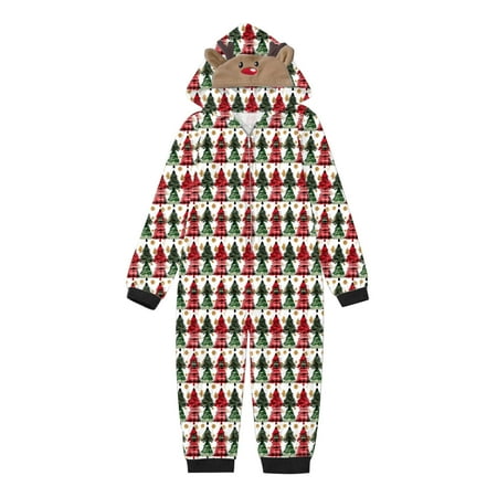 

Family Matching Outfits Kids Romper For Christmas Big Headed Deer Print Long Sleeve Zipper Jumpsuit Soft Casusal Sleepwear Birthday Party Casual Family Matching Pajamas Red 4 Years - 5 Years