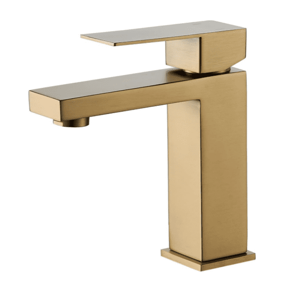 Generic,Single Handle Stainless Steel Bathroom Sink Faucet, Brushed Gold Single Hole Lavatory Faucet