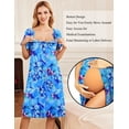 thumbnail image 3 of Ekouaer 3 in 1 Labor/Delivery/Hospital Gown Nursing Dress Maternity Nightgown Sleepwear for Breastfeeding with Button -, 3 of 6