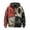 400#Khaki, variant on Men Hooded Sweatshirt Patchwork Smile Print Long Sleeve Loose Fall Hoodie