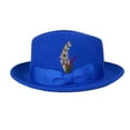 thumbnail image 4 of Men's Milani Wool Fedora Hat Soft Crushable Lined FD219 Royal Blue, 4 of 5
