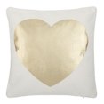thumbnail image 2 of SAFAVIEH Heart Of Gold 16" x 16" Simple and Casual Pillow, White/Beige, 2 of 4