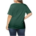 thumbnail image 6 of USSUMA Plus Womens Tops Dressy Casual Plus Size Tops for Women Casual T-Shirt Short Sleeve Round Neck Floral Hollow Out Tunic Oversized Shirts, 6 of 6