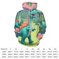 thumbnail image 2 of Dino Family Adventure 3D Print Hoodie Men Women Autumn Thin Pullover Sweatshirt Vintage Streetwear Tops, 2 of 6