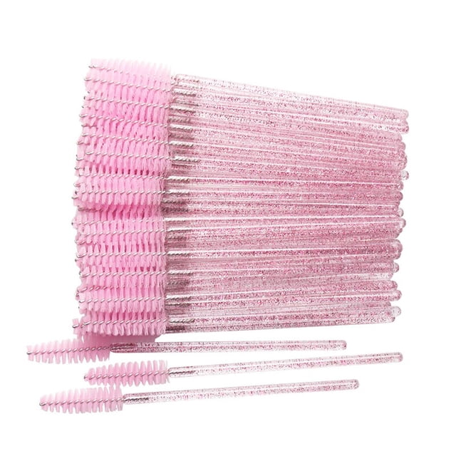 50 uds, cepillo desechable para pestañas de cristal, aplicador de varitas de máscara, cepillos de pestañas de diamante, extensión de pestañas, herramientas de maquillaje para mujeres Tan Jianjun unisex