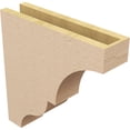 thumbnail image 5 of 4"W x 16"D x 16"H Thin Asheboro Rough Cedar Woodgrain TimberThane Corbel, Primed Tan, 5 of 6