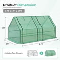 thumbnail image 5 of BPS Mini Greenhouse with 2 Replaceable Covers, Portable Garden Greenhouse with Roll-up Zipper Doors, UV-Protected for Indoor Outdoor Plants and Herbs, 6'x3'x3', 5 of 6