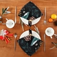 thumbnail image 4 of 20"x20" Satin Dinner Napkin Sharks and Seagrass Pattern Table Napkins for Wedding Birthday Restaurant Party Tableware Decoration 1 Pack, 4 of 6