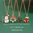 thumbnail image 4 of JUSIP 4pcs Christmas Chic Necklace | Winter Snowflake Santa Claus Tree Bell Pendant Versatile Jewelry Collarbone Chain, 4 of 8
