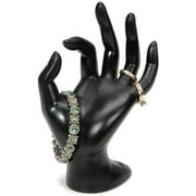 Hand Bracelet and Ring Display for Storefront or Home use, Measures 3.5 x 5 x 7 Inches, Black