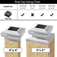 thumbnail image 2 of Maggift 6 pack LED Solar Powered Post Lights Outdoor, RGB Color Changing for Fence, Deck, Patio, Fits 4x4, 5x5 or 6x6 Wooden, 2 of 7