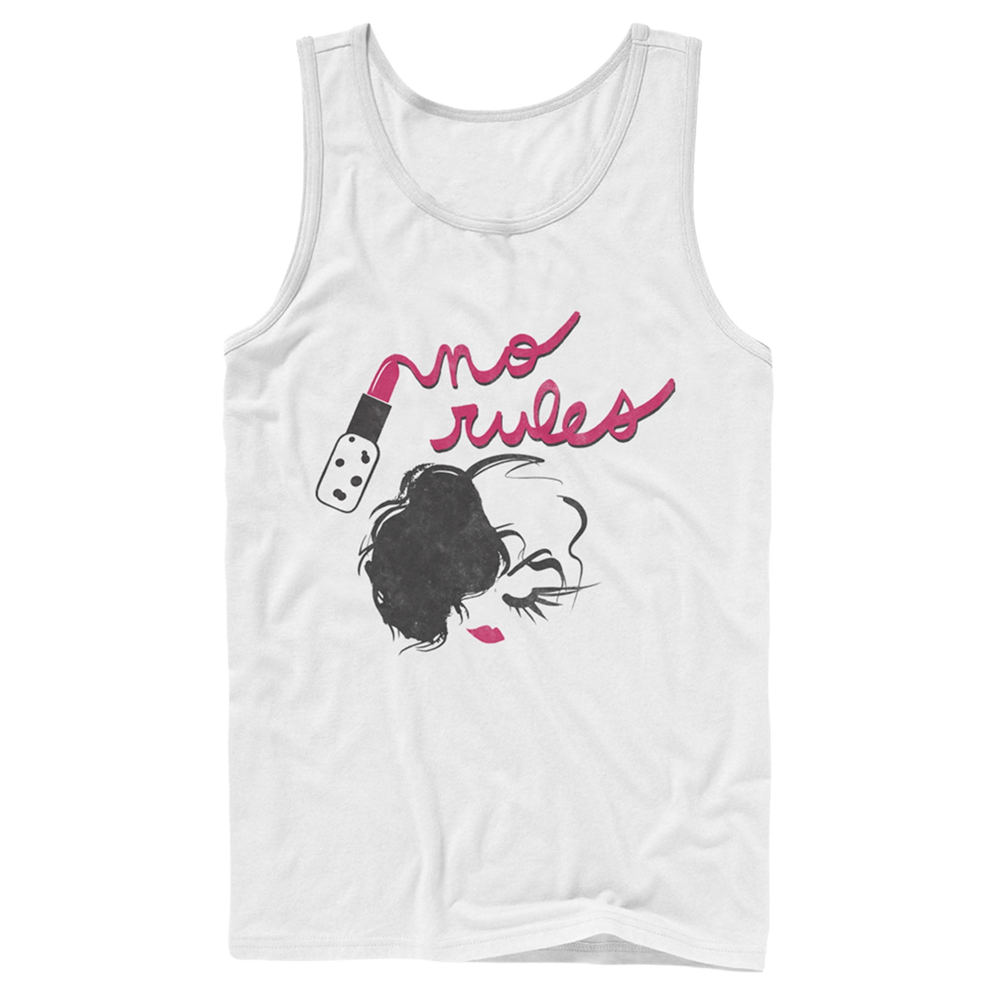 Men's Cruella No Rules Fashion Sketch Tank Top White Small