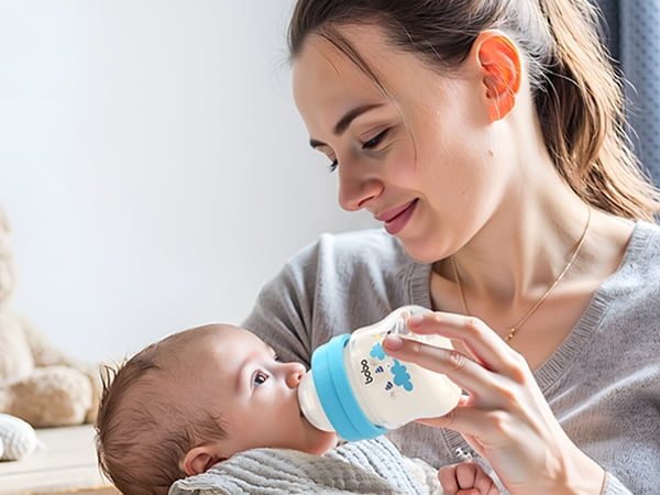 YOHKOH 2.7oz Newborn Glass Baby Bottle ,Wide-Neck,Slow Flow,for 0 m+,2Pk,Blue Gift Sets