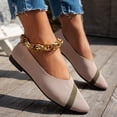 thumbnail image 7 of Bkhluea Women Knit Striped Pointed Toe Ballet Flats Slip On Comfortable Footwear For Office Work Daily Casual Outdoor Activities, 7 of 7