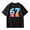 Black-11, variant on Boys Graphic Tee with 67 Print, Short Sleeve Kids T-Shirt