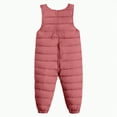 thumbnail image 5 of HCNTES Children's Insulated Snowsuit with Adjustable Shoulder Straps Kids Winter Bib Overalls for Snow Fun(A-Watermelon Red,6-12 Months), 5 of 6