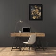thumbnail image 3 of Jennifer Goldberger 15x18 Black Modern Wood Framed Wall Art Titled - Golden Leaves IV, 3 of 6