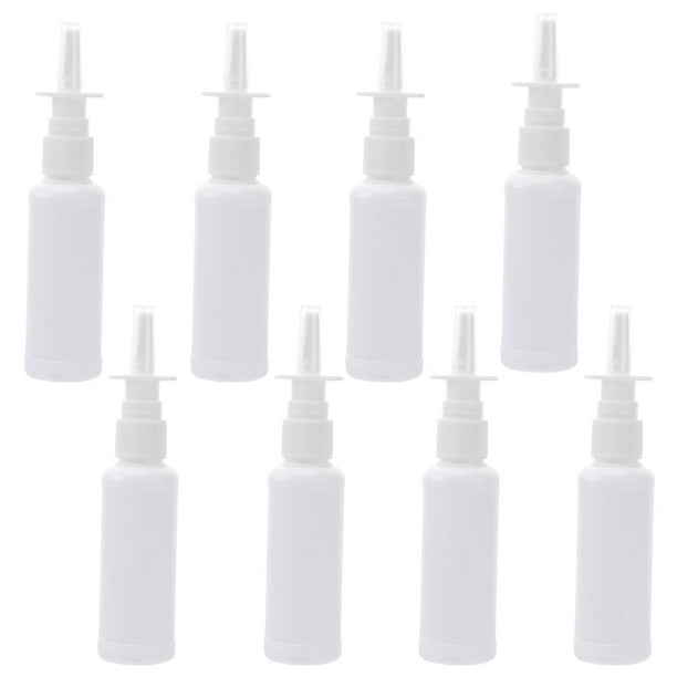Botella de inyección directa de 20 piezas Botella de pulverizador nasal portátil Botellas de aerosol vacías de niebla fina recargables (50ML)