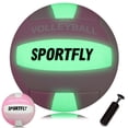 thumbnail image 1 of Volleyball Sportfly talla 5 que brilla en la oscuridad con kit de bomba, 1 of 9