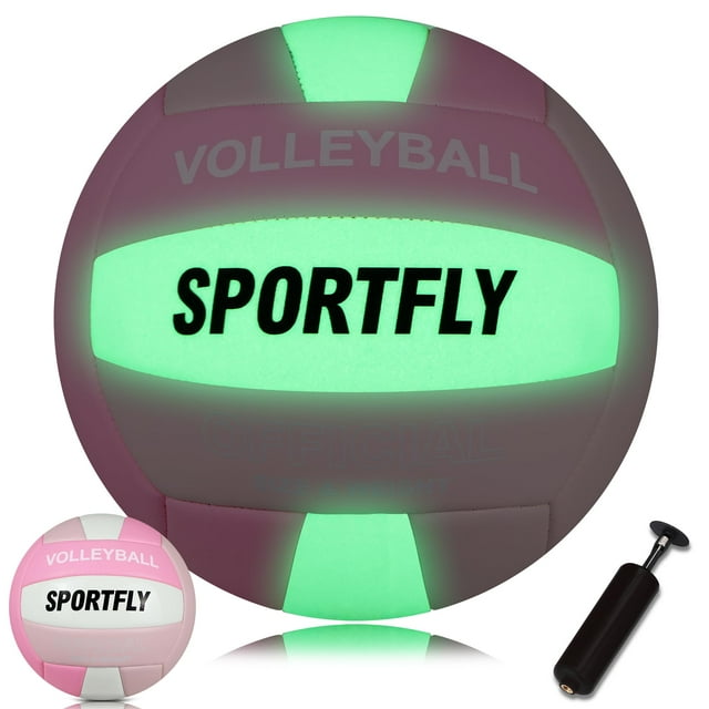 Volleyball Sportfly talla 5 que brilla en la oscuridad con kit de bomba