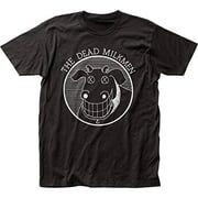 Mens Dead Milkmen Black Cow Logo T-shirt Black L