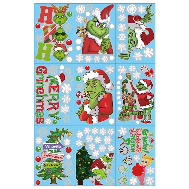 Calcomanías Ventana Navidad Hugtrwg 9 Uds. Copos Nieve