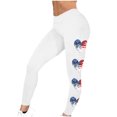 thumbnail image 3 of Vivianyo HD Women's Independence Day Yoga Patriotic Pants Fashion Casual 4Th Of July American Flag Print Leggings with Yoga Sport Elastic Slim Pants（All Colors and Sizes）, 3 of 5