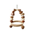 thumbnail image 2 of Darzheoy Parrot Chew Toys for Beak and Claw, Natural Wood Bird Play Gym with Swings, Nut Foraging Toys for Small Medium Birds, Parakeet, Cockatiel, Conure, 2 of 6