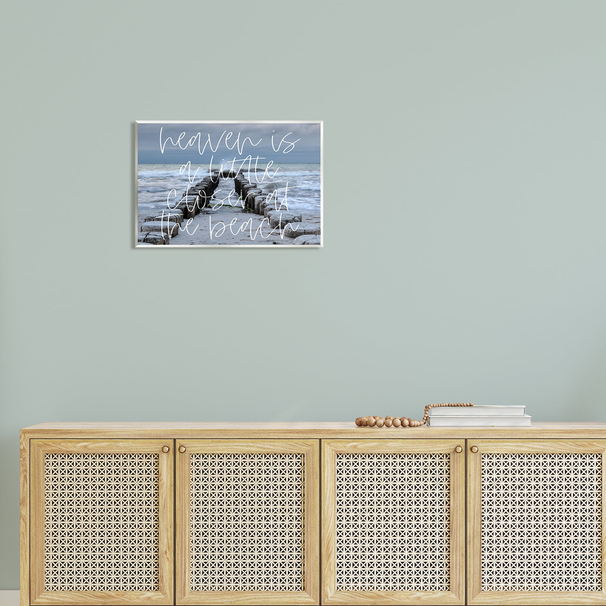 Stupell Heaven Closer At Beach Coastal Landscape Painting Wall Plaque Unframed Art Print Wall Art