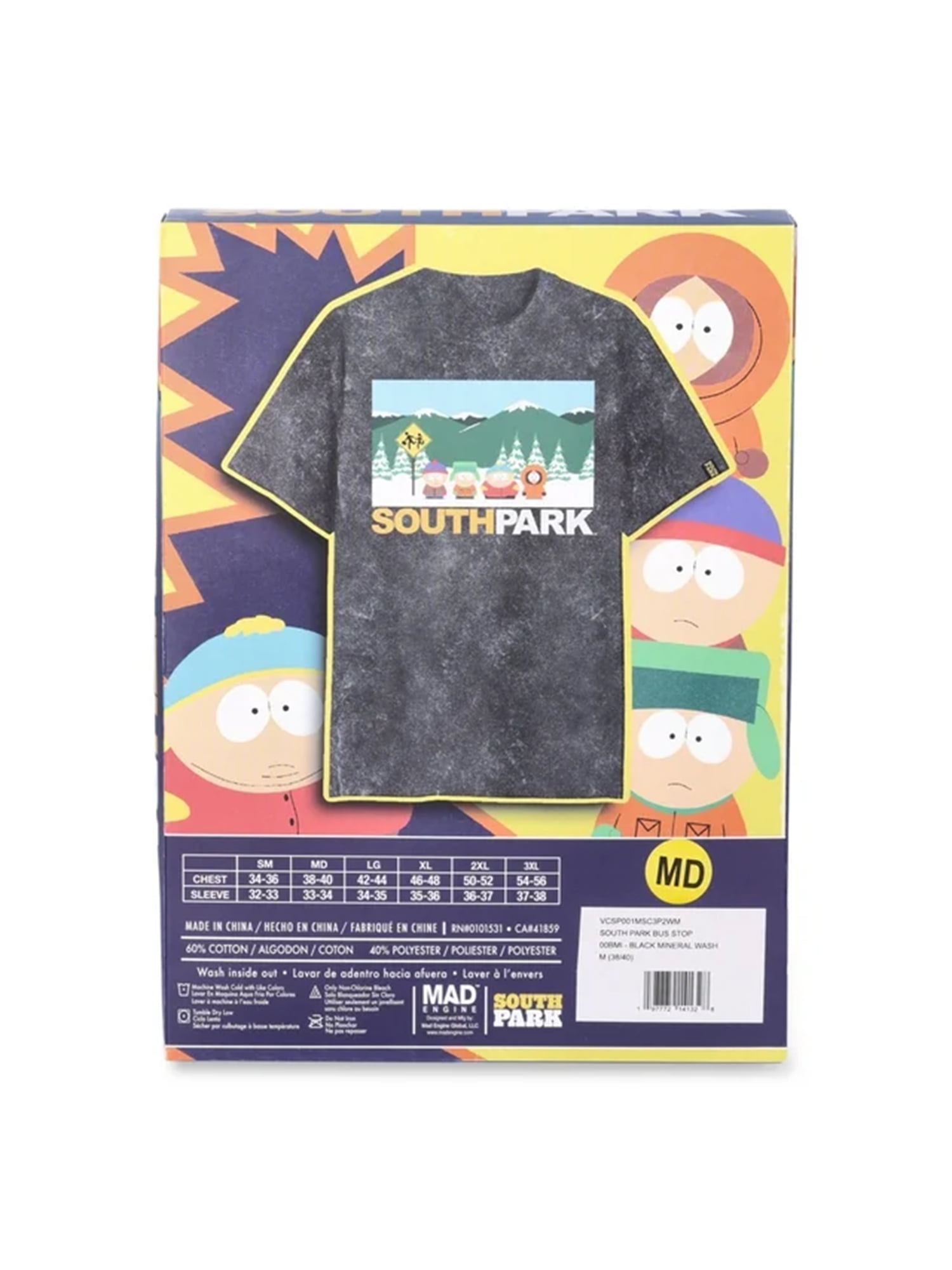 South Park, Mens Apparel Graphic T-Shirt, Sizes S-3XL, in VHS Box Package (Men's Big & Tall)