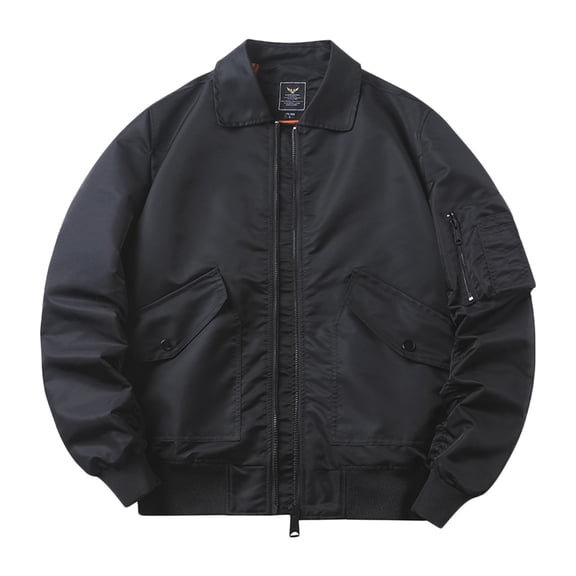 Vedolay Jacket for Men 2023 Winter Front Zip Parka Jackets Clothes Black,M