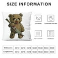 thumbnail image 5 of Autua Teddy Bear Graphic Decorative Cushion Throw Pillow Cover Home Couch Living Room Sofa - Short Plush High-Quality 1PC 24x24in, 5 of 5