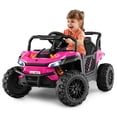 thumbnail image 3 of Costway Camión para niños de 12 V con control remoto para padres, 3 velocidades y función de marcha atrás y avance, color rosa, 3 of 3