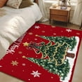 thumbnail image 4 of Red Christmas Tree Area Rugs 3'x5', Washable Small Throw Rugs for Living Room Bedroom, Xmas Trees Snowflake Winter Holiday Indoor Outdoor Rug Non-Slip Low Pile Carpet Runner Reversible Floor Mats, 4 of 8