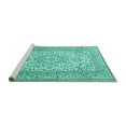 thumbnail image 2 of Ahgly Company Machine Washable Indoor Rectangle Persian Turquoise Blue Traditional Area Rugs, 8' x 10', 2 of 4