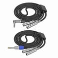 thumbnail image 2 of Gold Plated 6.35mm 1/4 Inch Splitter Y Cable 1/4 Inch 6.35mm To Dual 1/4 Inch 6.5mm Jack Audio Aux Cable for PC Mixer, 2 of 11