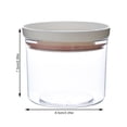 thumbnail image 4 of Toystoory Contenedor de alimentos para cocina, organizador de granos apilable a prueba de humedad, organizador transparente, soporte de Rosado 250ml, 4 of 6