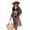 Black, variant on Women's Three Piece Bikini Set Sexy Multi Color Printed Mesh Cover Up Swimsuit for Beach Party,Black,L