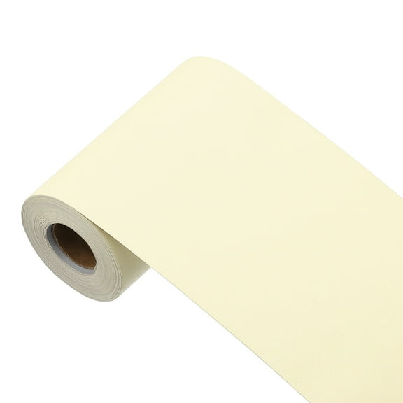 Uxcell 393"x3.9" Cream Yellow Wallpaper, Peel and Stick Wallpaper, Yellow Contact Paper Solid Color Vinyl Self-Adhesive Wall Paper Decorative for Wall Covering
