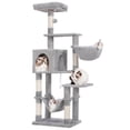 thumbnail image 1 of Cat Tree Hey-brother MPJ050W con hamaca grande, color gris claro, 1 of 7