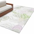 thumbnail image 2 of Rectangle Area Rugs 3 x 5 Ft, Coastal Sage Green Non-Slip Residential Carpet, Ocean Coral Starfish Jellyfish Indoor Crawling Mats Runner Rugs for Living Room/Dining Room/Bedroom, 2 of 8