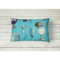 thumbnail image 2 of Carolines Treasures BB5203PW1216 Drinks and Cocktails Blue Canvas Fabric Decorative Pillow, 12H x16W, multicolor, 2 of 3