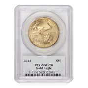 2013 $50 Gold Eagle PCGS MS70 Diehl Label U.S. Mint Coin