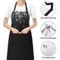 thumbnail image 6 of Picia Silver Glitter1 Waterproof Apron for Unisex Adult - Adjustable Bib Apron with Pockets, Ideal for Cooking, Gardening, Painting, and Household Chores, 6 of 9