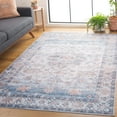 thumbnail image 2 of SAFAVIEH Arizona Jarred Medallion Machine Washable Area Rug, Ivory/Light Blue, 4' x 6', 2 of 10