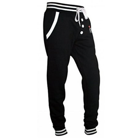 black athletic sweatpants