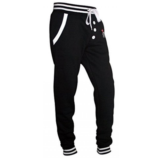sweatpants with buttons on the side