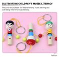 thumbnail image 2 of 4Pcs Cartoon Wooden Pirate Whistles Pirate Whistle Keychains Noisemaker Toys, 2 of 4